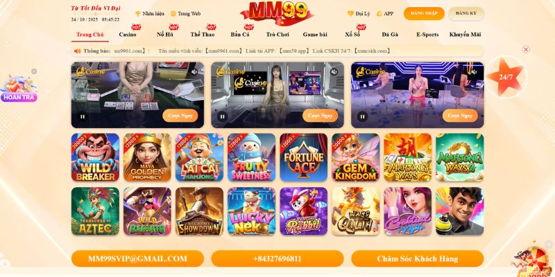Thông tin giới thiệu về trang nhà cái MM99
